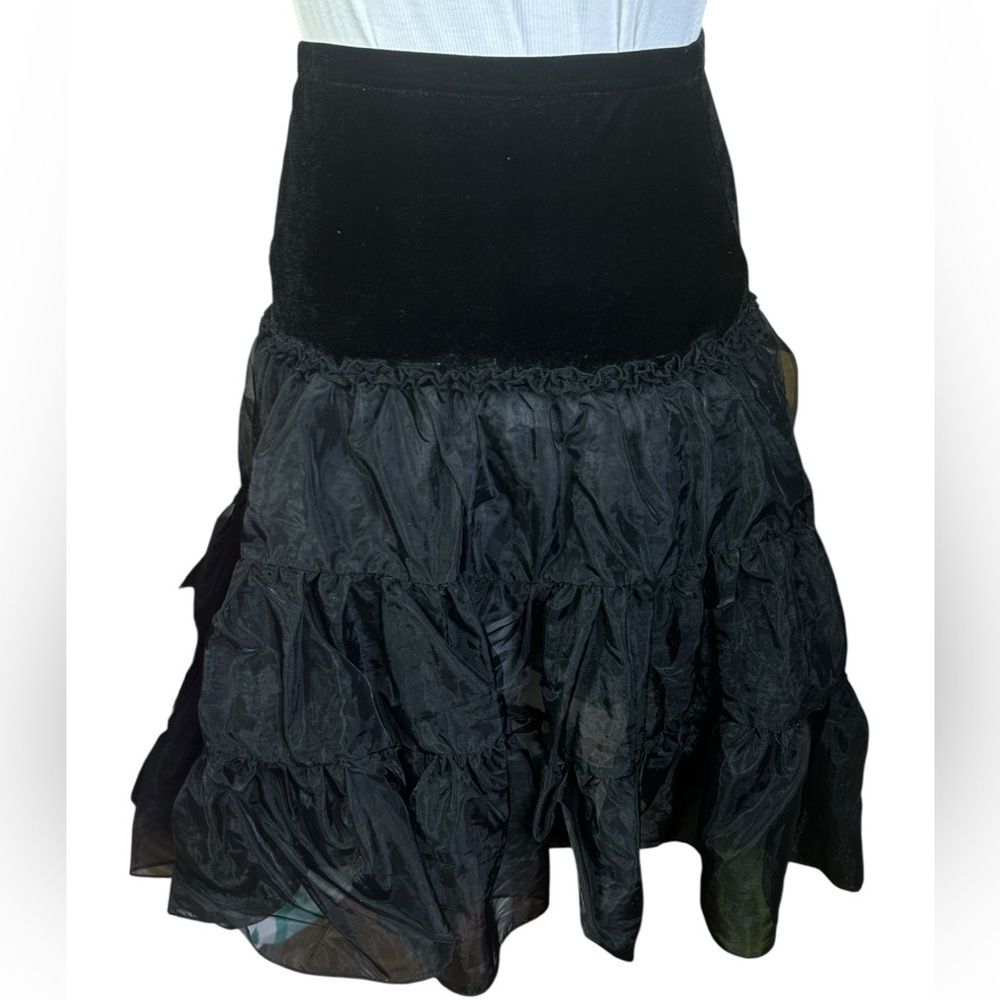 Killstar BLACK M Petticoat Velvet Layered Skirt Dress Crinoline Tutu Underskirt